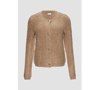 Strickjacke aus Bouclé im Wollmix 44 braun 2148826.8224.44