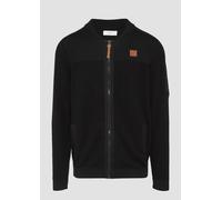 Regular Fit Strickjacke aus reiner Baumwolle M men Black