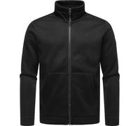 Sweatjacke RAGWEAR "Fabbian Collar", Herren, Gr. 4XL (60), schwarz, Rippware, Material: 100% Polyester, Futter: 100% Polyester, Basic, gerade hüftbedeckend, hoch geschlossener Ausschnitt, Langarm Ärme