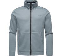 Sweatjacke RAGWEAR "Fabbian Collar", Herren, Gr. M (50), grau, Rippware, Material: 100% Polyester. Futter: 100% Polyester, Basic, gerade hüftbedeckend, hoch geschlossener Ausschnitt, Ärmel ohne Ärmels
