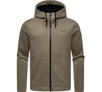 Strickjacke aus Feinstrick mit Kapuze "Fabian" Mocca XXXL