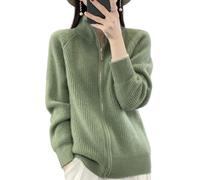 Strickjacke Aus Merinowolle Für Damen Gerippte Strickjacke Vorne Offen Durchgehender Reißverschluss Damenpullover Mantel Herbst Winter Weich Warm Strickjacke Pullover Oberbekleidung Sweatshirt Man