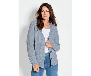 Strickjacke aus Multicolor-Bändchengarn blau 20