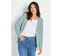 Strickjacke aus Multicolor-Bändchengarn grün 20