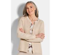 Strickjacke aus reiner Baumwolle braun 20