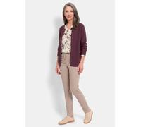 Strickjacke aus reiner Baumwolle lila 38