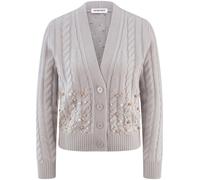 Strickjacke aus Schurwolle und Kaschmir Peter Hahn beige 44