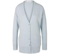 Strickjacke aus Schurwolle und Kaschmir Peter Hahn blau 42