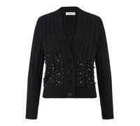 Strickjacke aus Schurwolle und Kaschmir Peter Hahn schwarz 36