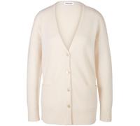 Strickjacke aus Schurwolle und Kaschmir Peter Hahn weiss 36