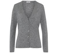 Strickjacke aus Schurwolle und Kaschmir V-Auss Peter Hahn grau 42