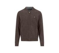 Strickjacke aus Wolle-Kaschmir-Mix mit Reißverschluss dark chocolate / XL