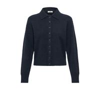 Strickjacke B.YOUNG "b.young Strick-Cardigan langarm BYMINUA", Damen, Gr. M, blau (schwarz sapphire melange), Strickjacken Strickjacke (40228809-M) schwarz sapphire melange