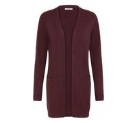 Strickjacke B.YOUNG "Langarm BYNONINA", Damen, Gr. S, rot (port royale melange), Obermaterial: 50% Viskose CV. 27% Polyamid PA. 23% Polyester PES., Strickjacken Strickjacke (13585109-S) port royale me