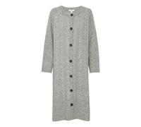 Strickjacke B.YOUNG "Langarm BYNELLO", Damen, Gr. M, grau (mid grau melange), Obermaterial: 68% Polyester PES. 25% Polyacryl PAN. 7% Wolle mw., Strickjacken Strickjacke (54001939-M) mid grau melange