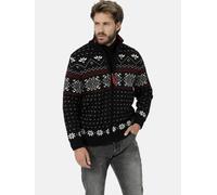 Strickjacke BABISTA "Outdoor Strickjacke SORRENZI", Herren, Gr. XXL, bunt (schwarz gemustert), Obermaterial: 70% Polyacryl PAN. 30% Wolle mw., Strickjacken Strickjacke (92373356-XXL) schwarz gemustert