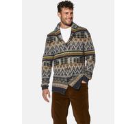 Strickjacke BABISTA "Strickjacke AMALERO", Herren, Gr. M, grün (oliv gemustert), Obermaterial: 80% Polyacryl PAN. 20% Wolle mw., Strickjacken Strickjacke (38911648-M) oliv gemustert