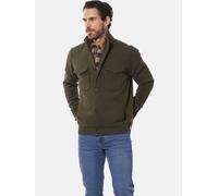 Strickjacke BABISTA "Strickjacke HALOR", Herren, Gr. XL, grün (oliv), Obermaterial: 100% Baumwolle CO., Strickjacken Strickjacke (82925105-XL) oliv