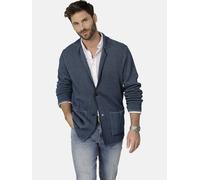 Strickjacke BABISTA "Strickjacke TESSALUNA", Herren, Gr. L, grün (blau melange), Obermaterial: 100% Baumwolle CO., unifarben, normal, Strickjacken Strickjacke, im Sakko-Schnitt (10989406-L) blau melan