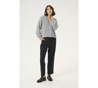 Strickjacke KAFFE "Strickjacke KAvilma", Damen, Gr. XL, grau (light grau melange), Obermaterial: 62% Nylon NY. 14% Polyacryl PAN. 10% Polyester PES. 6% Alpaka WP. 6% Wolle mw., Strickjacken Strickjack