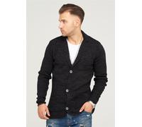 Strickjacke BEHYPE "FELIAN", Damen, Gr. M, schwarz, 100% Polyacryl, unifarben, lang, Strickjacken Strickjacke, mit modischem Reverskragen (63278133-M) schwarz
