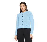 Strickjacke BETTY BARCLAY "Damen mit aufgesetzten Taschen", Damen, Gr. 36, powder blau, Strick, Obermaterial: 65% Polyacryl, 35% Polyamid, Basic, gerade normal, Rundhals, Strickjacken Strickjacke (375