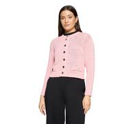 Strickjacke BETTY BARCLAY "Damen mit aufgesetzten Taschen", Damen, Gr. 42, rosa (pink dolphin), Strick, Obermaterial: 65% Polyacryl, 35% Polyamid, Basic, gerade normal, Rundhals, Strickjacken Strickja
