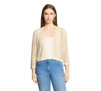 Strickjacke BETTY BARCLAY "Damen mit Lochmuster", Damen, Gr. 40, beige, Strick, Obermaterial: 100% Polyacryl, Basic, gerade normal, V-Ausschnitt, Strickjacken Strickjacke (16667410-40) beige
