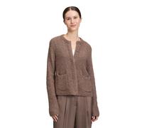 Strickjacke BETTY BARCLAY "Damen mit Lurexfaden", Damen, Gr. 44, braun, Strick, Obermaterial: 62% Polyacryl, 16% Polyester, 12% Polyester, 4% Wolle, 3% Polyamid, 3% Elasthan, gerade normal, Rundhals,