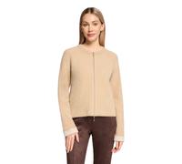 Strickjacke BETTY BARCLAY "Damen mit Reißverschluss", Damen, Gr. 48, beige, Strick, Obermaterial: 55% Polyester, 45% Polyamid, gerade normal, Rundhals, Strickjacken Strickjacke (21264121-48) beige
