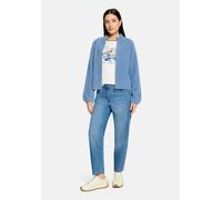 Strickjacke BETTY BARCLAY "Damen mit Reißverschluss", Damen, Gr. 48, blau (infinity), Strick, Obermaterial: 92% Polyamid, 8% Polyester, gerade normal, Strickjacken Strickjacke (81140905-48) infinity