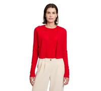 Strickjacke BETTY BARCLAY "Betty Barclay Kaschmir-Strickjacke mit Rippbündchen" Gr. 46, rot Damen Strickjacken (19573313-46) rot