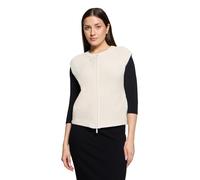 Strickjacke BETTY BARCLAY "Damen ohne Arm", Damen, Gr. 42, beige, Strick, Obermaterial: 60% Baumwolle, 40% Polyacryl, lässig geschnitten normal, Rundhals, Strickjacken Strickjacke (72025249-42) beige