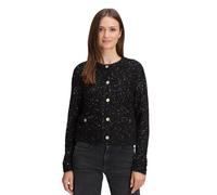 Strickjacke BETTY & CO "Damen mit Lurexfaden", Damen, Gr. 38, schwarz, Strick, Obermaterial: 62% Polyacryl, 16% Polyester, 12% Polyester, 4% Wolle, 3% Polyamid, 3% Elasthan, lässig geschnitten normal,