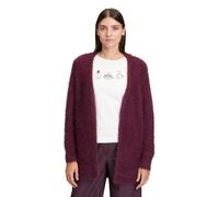 Strickjacke BETTY & CO "Damen ohne Verschluss", Damen, Gr. 36, lila (schwarz aubergine), Strick, Obermaterial: 71% Polyamid, 29% Polyester, figurumspielend lang, V-Ausschnitt, Strickjacken Strickjacke