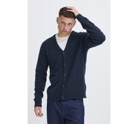 Strickjacke BLEND "BHBRANKO CARDIGAN KNIT", Herren, Gr. XL, blau (salute melange), Strick, Obermaterial: 60% Wolle, 40% Nylon, unifarben, regular fit hüftbedeckend, V-Ausschnitt, Strickjacken Strickja