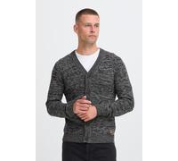 Strickjacke BLEND "BHDamon", Herren, Gr. L, schwarz, Grobstrick, 70% Baumwolle, 30% Polyester, meliert, normal normal, V-Ausschnitt, Rippstrickbündchen, Strickjacken Strickjacke, Gemütliche Strickjack