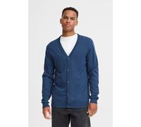 Strickjacke BLEND "BHDan", Herren, Gr. M, blau (marineblaus), Feinstrick, 70% Viskose, 30% Nylon, unifarben, normal normal, V-Ausschnitt, Strickjacken Strickjacke, Komfortabler Cardigan mit Knöpfen. (
