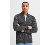 Blend BHDaniri Herren Strickjacke Cardigan Feinstrick mit Stehkragen Reißverschluss Rippbündchen Baumwollmischung Regular fit, Größe:L, Farbe:Black (70155)