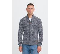 Strickjacke BLEND "BHDano", Herren, Gr. L, marineblaus, Grobstrick, 70% Baumwolle (Recycled), 30% Polyester (Recycled), meliert, normal normal, hoch geschlossener Ausschnitt, Strickjacken Strickjacke,