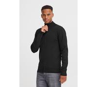 Strickjacke BLEND "BHMCASSBERG", Herren, Gr. S, schwarz, Feinstrick, 100% Polyester, unifarben, Basic, normal normal, hoch geschlossener Ausschnitt, elastischer Bund, Strickjacken Strickjacke, Stilvol