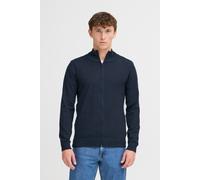 Strickjacke BLEND "BHMCASSBERG", Herren, Gr. XXL, blau (marineblaus), Feinstrick, 100% Polyester, unifarben, Basic, normal normal, hoch geschlossener Ausschnitt, elastischer Bund, Strickjacken Strickj