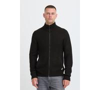 Strickjacke BLEND "BHMRibes", Herren, Gr. S, schwarz, Grobstrick, 100% Polyacryl, unifarben, normal normal, hoch geschlossener Ausschnitt, Rippstrickbündchen, Strickjacken Strickjacke, Schicke Zip-Jac