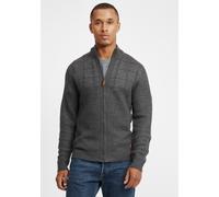 Strickjacke BLEND "BHOteros", Herren, Gr. M, charcoal mix, Grobstrick, 100% Polyacryl, unifarben, regular fit, ohne Ausschnitt, Strickbündchen, Strickjacken Strickjacke, Cardigan mit Stehkragen (98479