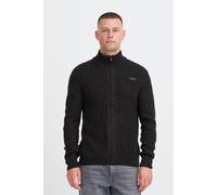 Strickjacke BLEND "BHMPattix", Herren, Gr. M, charcoal mix, Grobstrick, 100% Polyacryl, unifarben, normal normal, hoch geschlossener Ausschnitt, Rippstrickbündchen, Strickjacken, Stilvolle Strickjacke