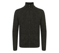 Blend Carmelo Herren Strickjacke Cardigan Grobstrick mit Stehkragen, Größe:L, Farbe:Black (194007)