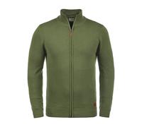 Blend BHNorman Herren Strickjacke Cardigan Feinstrick Pullover mit Stehkragen Reißverschluss Rippbündchen Baumwollmischung Regular fit, Größe:M, Farbe:Burnt Olive (77011)