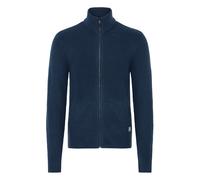 Strickjacke BLEND "BHMRibes", Herren, Gr. M, marineblaus, Grobstrick, 100% Polyacryl, unifarben, normal normal, hoch geschlossener Ausschnitt, Rippstrickbündchen, Strickjacken Strickjacke, Schicke Zip