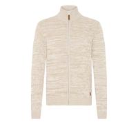 Strickjacke BLEND "Trainingsjacke BHDano", Herren, Gr. M, beige (bone weiß), Obermaterial: 70% Baumwolle CO recyc.. 30% Polyester Pol. recyc.., Strickjacken Strickjacke (52515236-M) bone weiß