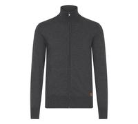 Strickjacke BLEND "Trainingsjacke BHFippo", Herren, Gr. 3XL, grau (charcoal mix), Obermaterial: 70% Baumwolle CO recyc.. 30% Polyester Pol. recyc.., Strickjacken Strickjacke (56731450-XXXL) charcoal m